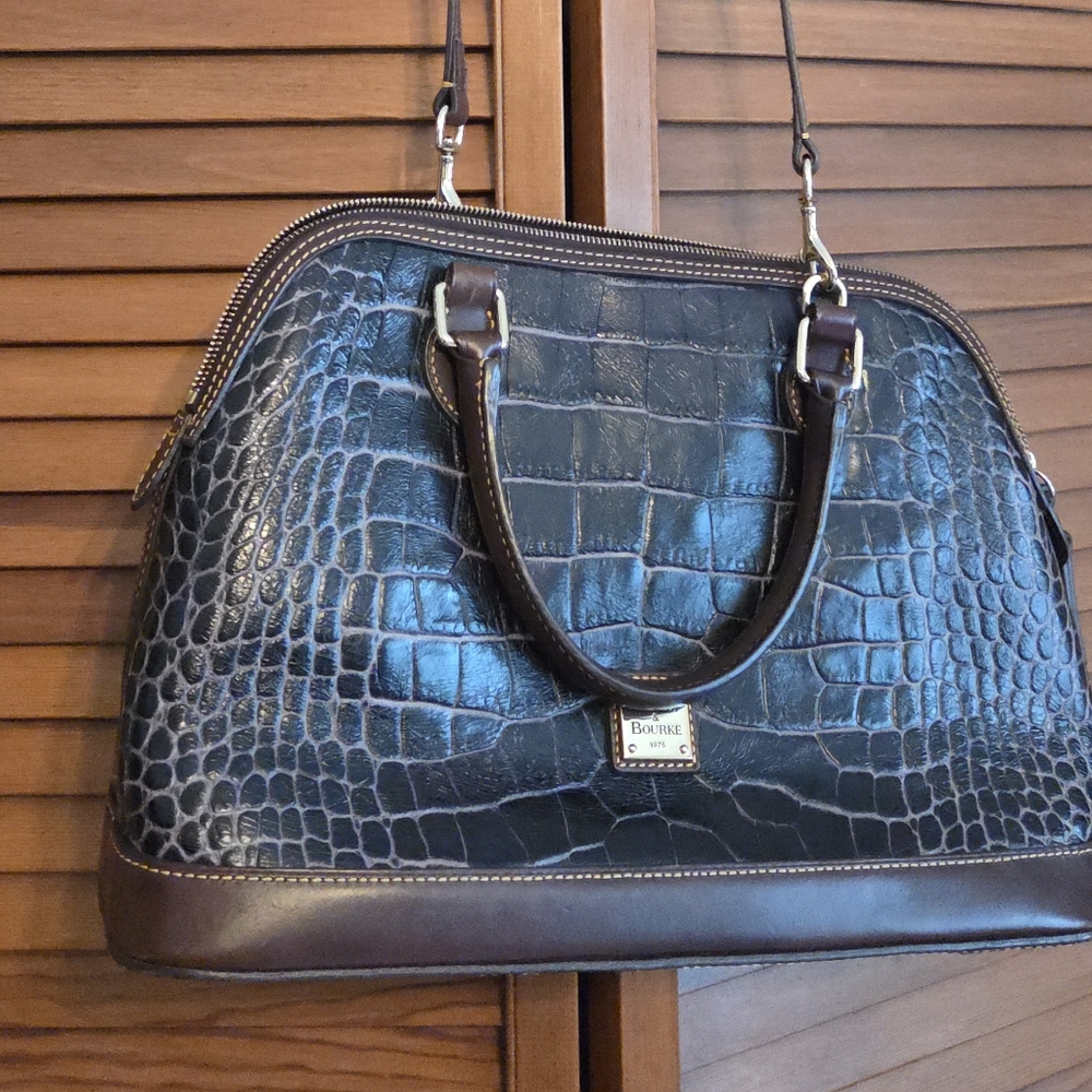 DOONEY & BOURKE DEANNA Crocodile-Embossed Satchel Bag